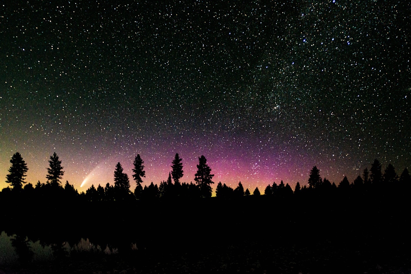 Starry night above forest silhouettes — what is shadow work
